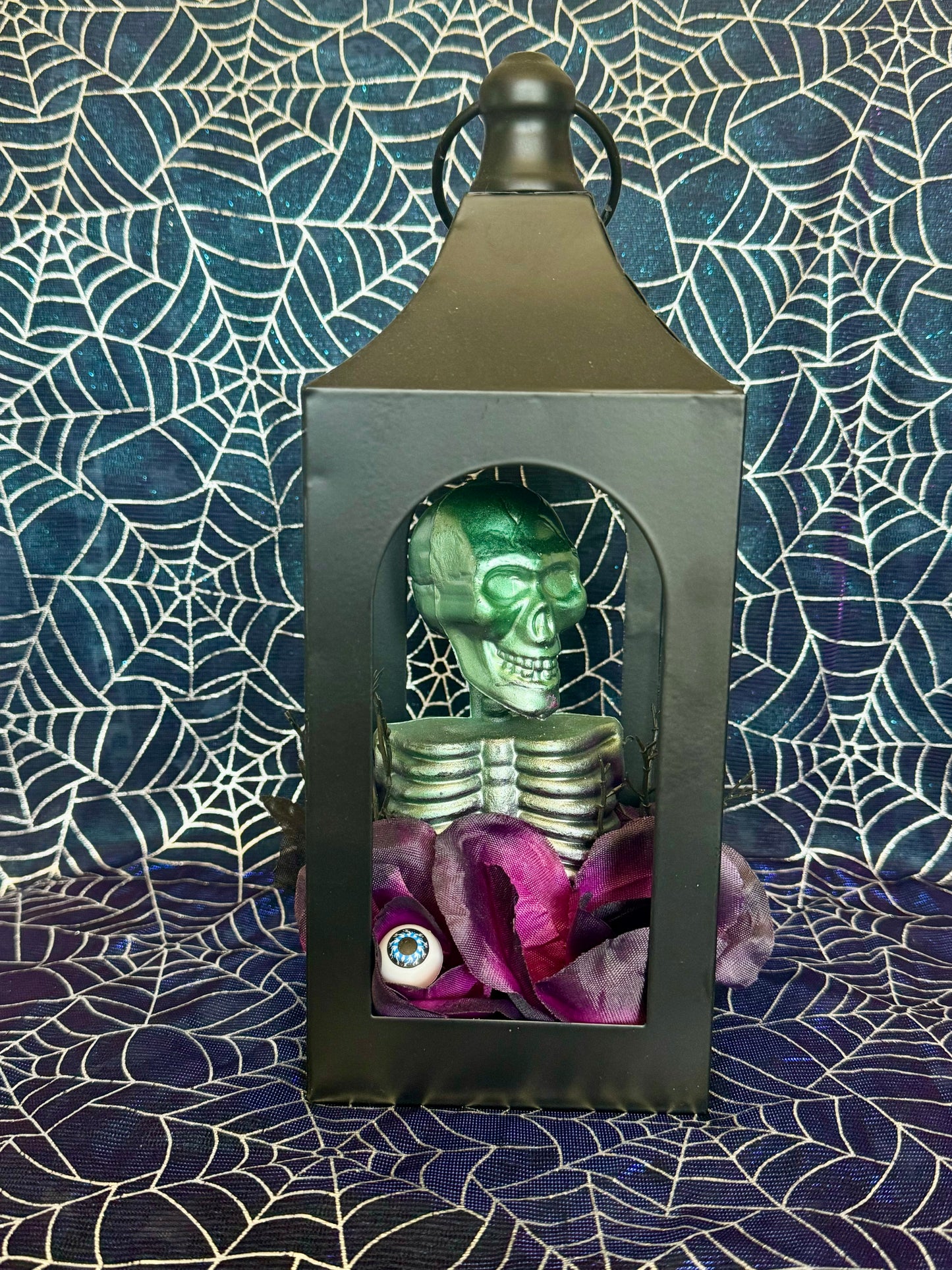 Green and Purple Skeleton Lantern