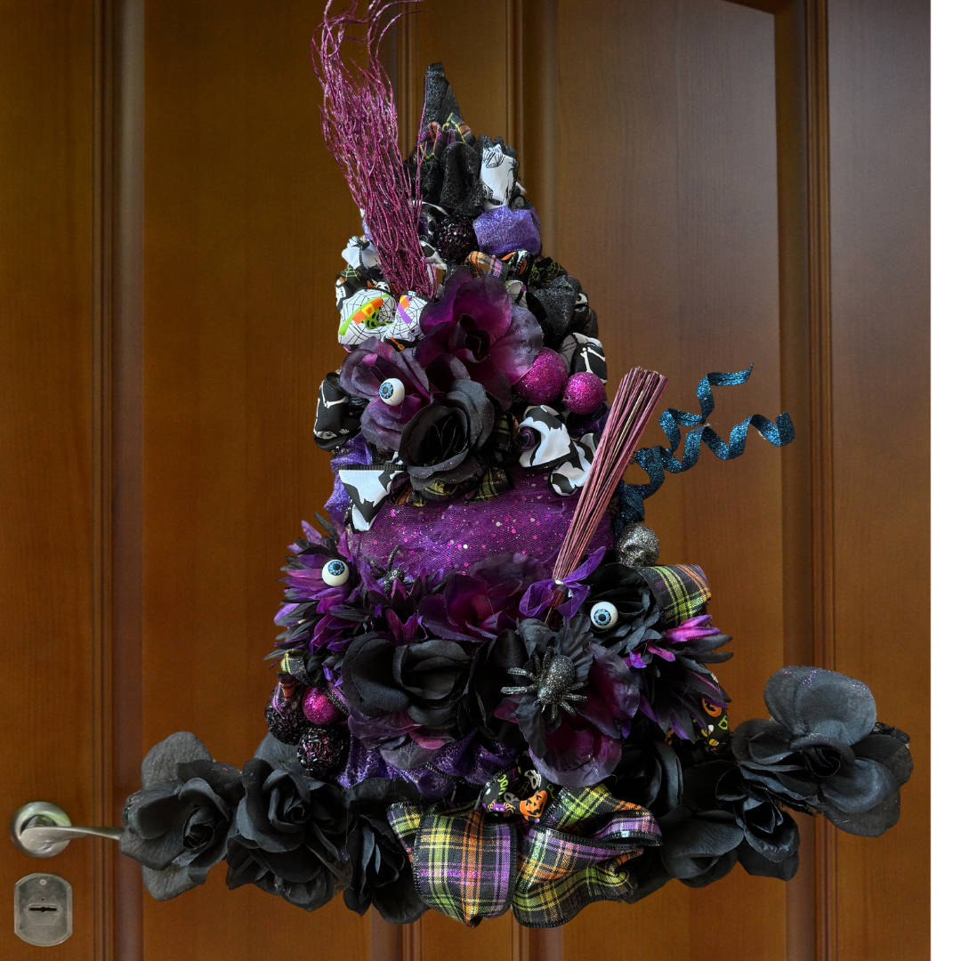 Witch Hat Halloween Wreath