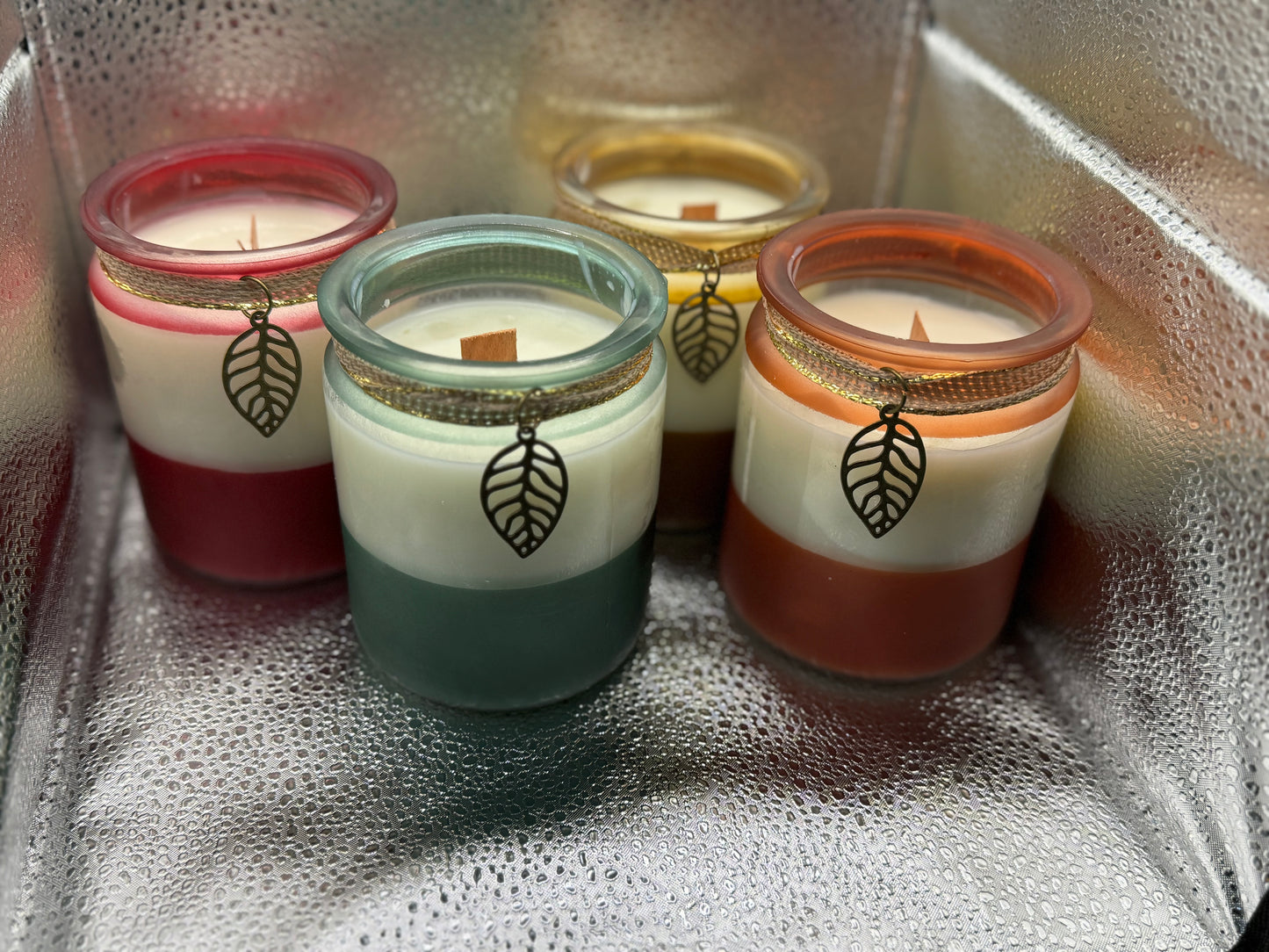 Set of 4 Hand Poured Scented Autumn Candles