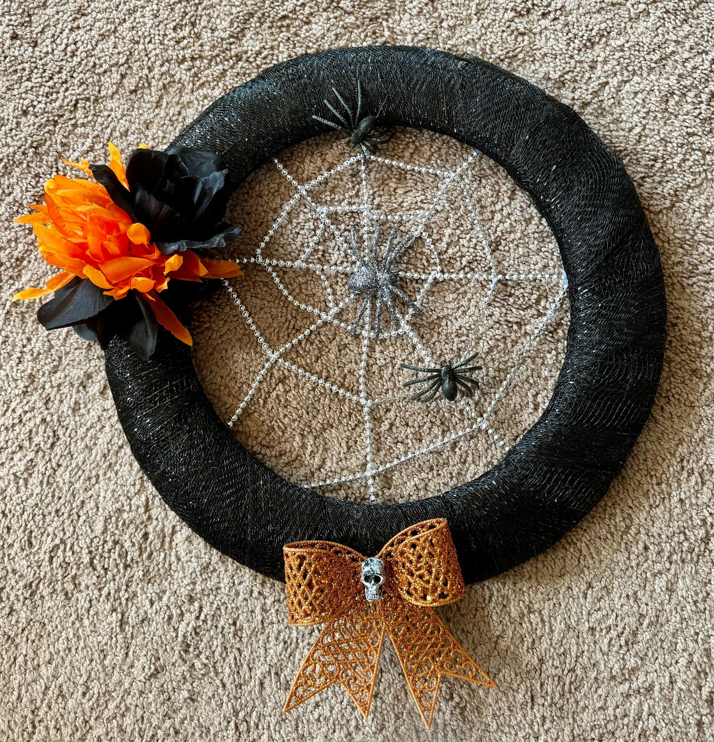 Spiderweb Halloween Wreath